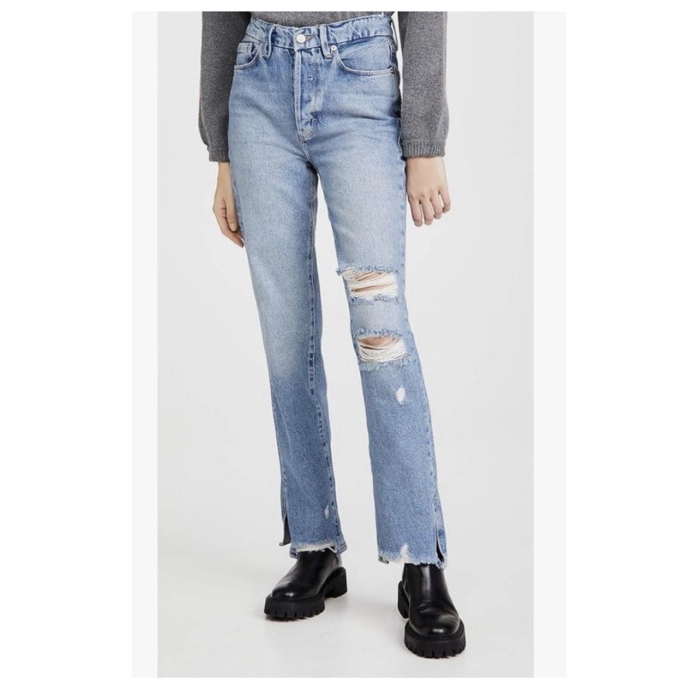 Good American Good‎ Boy  Straight Fit Blue Jeans Size 12